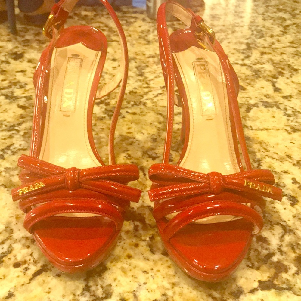 Prada red high heals